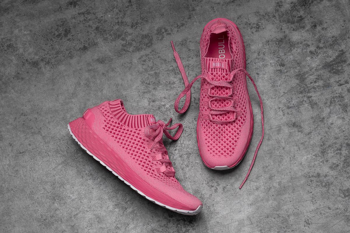 Nobull Knit Runner Women's Running Shoes Light Pink | Australia (JK3128)